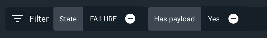 The tool bar has filters for the flow ID and 'Has payload' option.