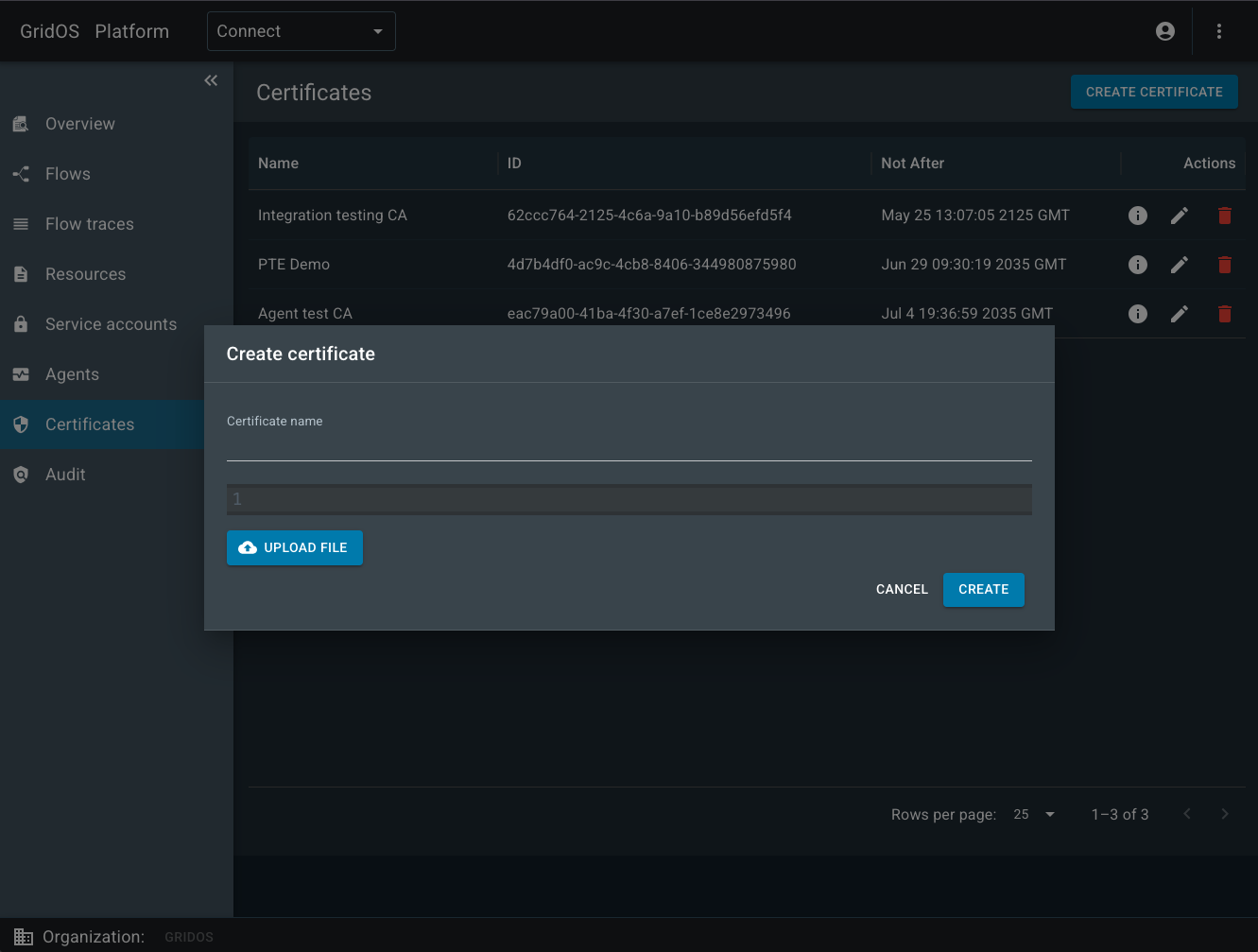 Client issuer certificate must be uploaded to the console